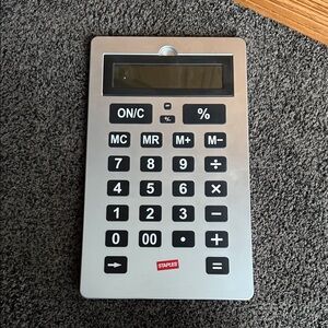 Staples Silver and Black extra large gag gift Calculator.
